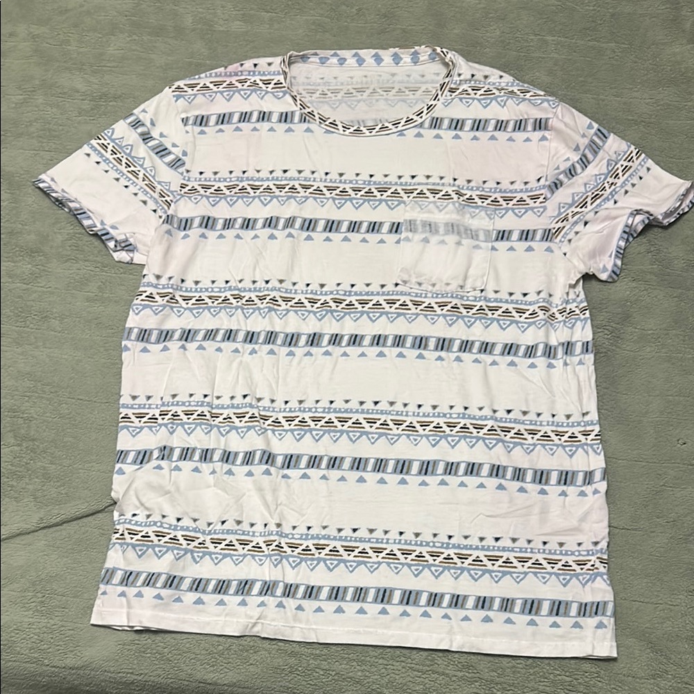 Men's Blue Patterned Shirt